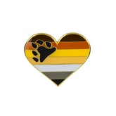 Gay Bear Brotherhood Pride Heart Enamel Pin Pin PRIDE MODE